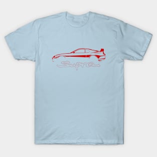 Toyota Red Supra MK4 Vintage T-Shirt